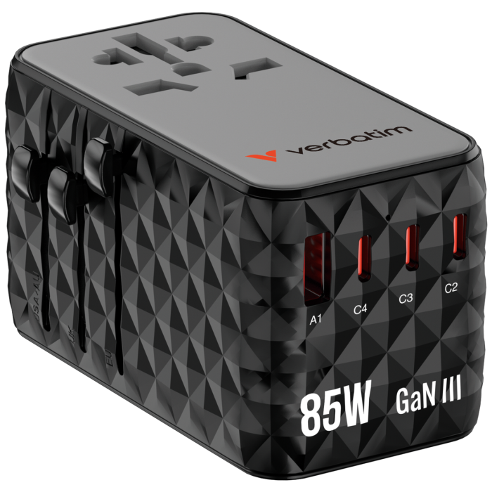 Adaptor universal Verbatim GaN III, Travel, 85W [2]