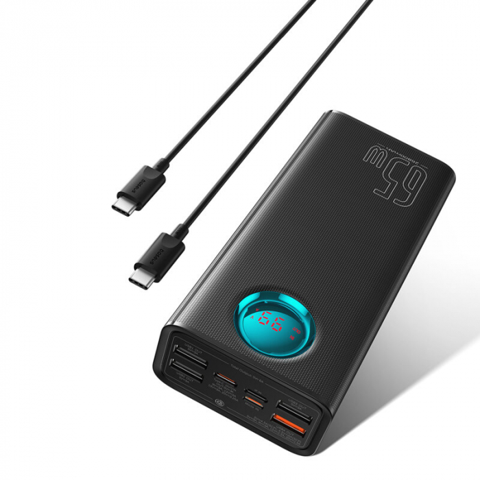 Baterie externa Baseus Amblight, 26.800mAh, 100W, Negru [1]