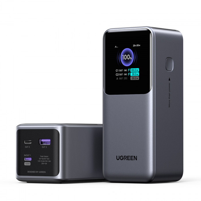Baterie externa UGREEN PB721, 20000 mAh, 130W,Gri [1]