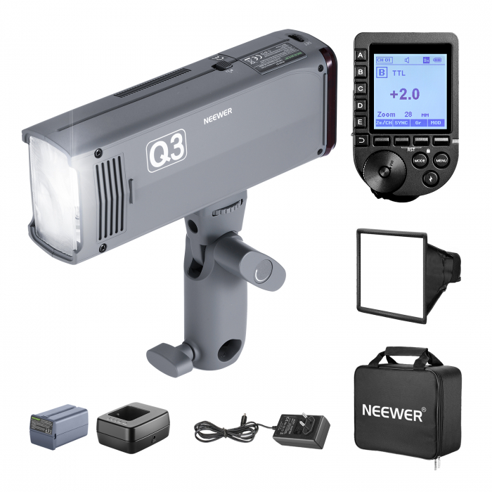 Blit portabil Neewer Q3 200W cu declansator QPRO-S (pentru Sony) [1]