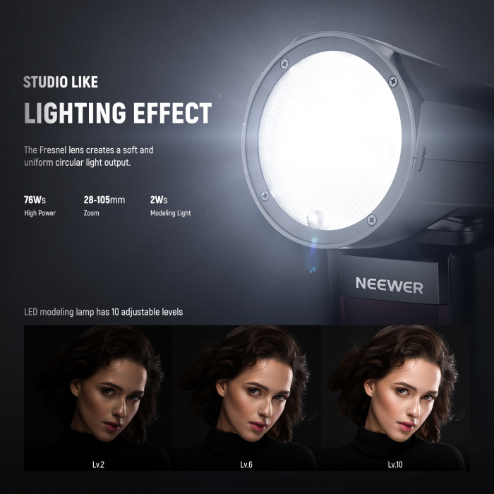 Blit Speedlite Neewer Z1-N TTL cu cap rotund [2]