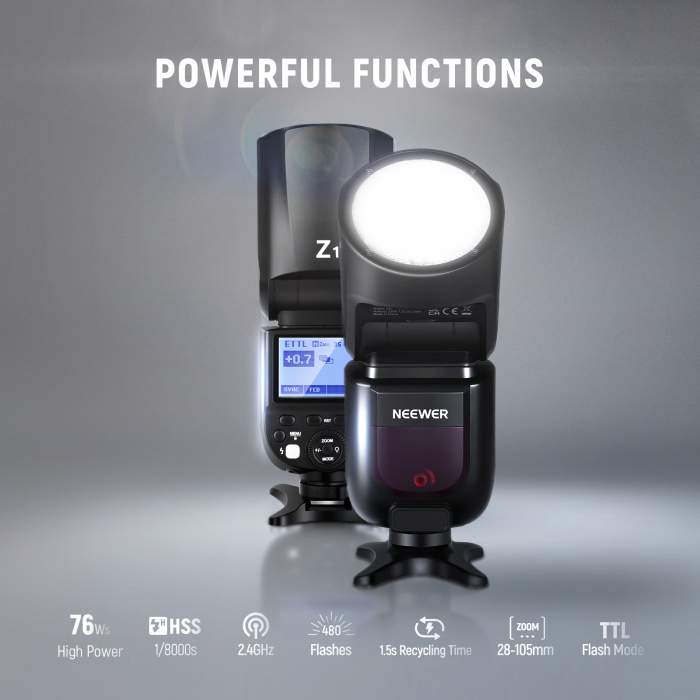 Blit Speedlite Neewer Z1-C TTL cu cap rotund [2]