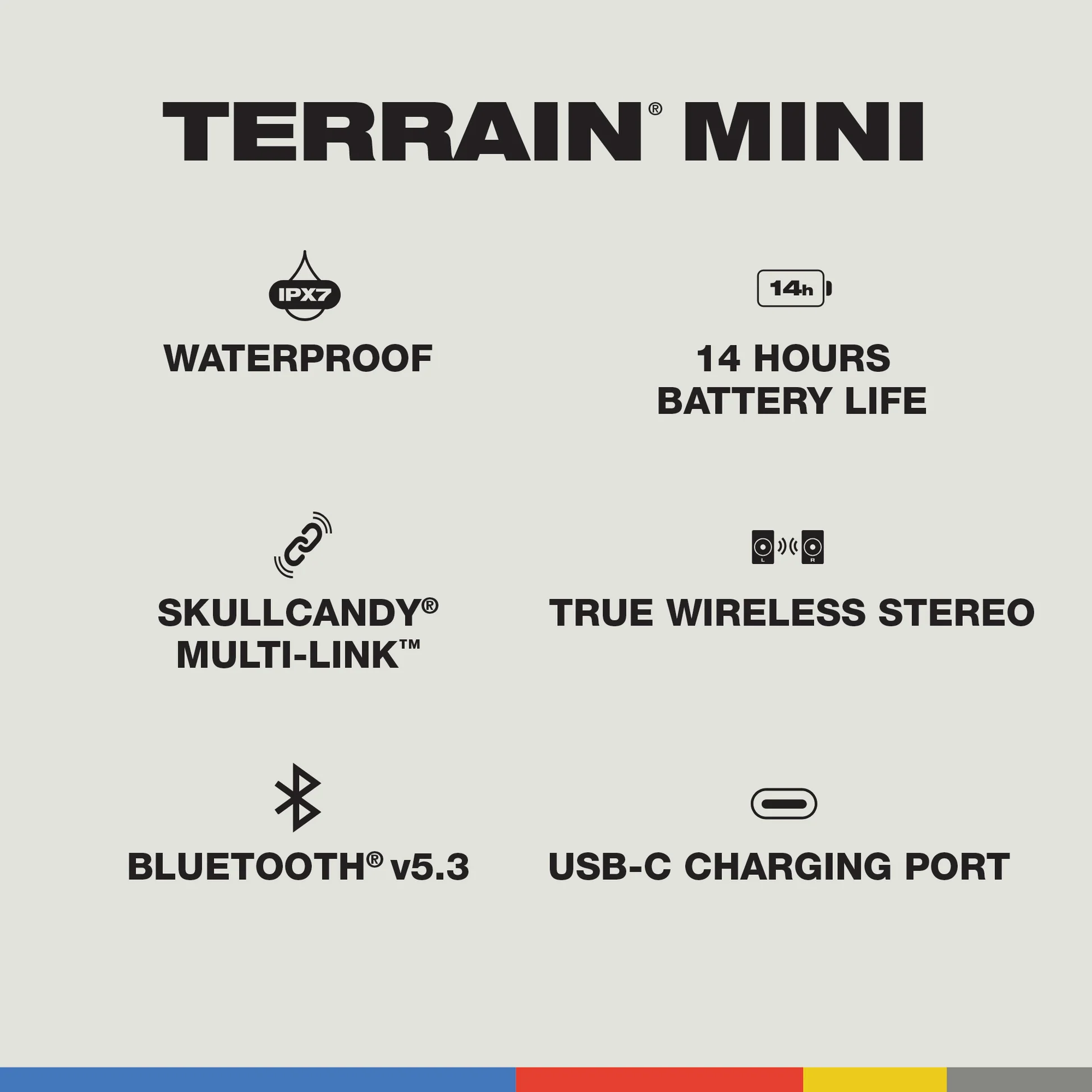 Boxa portabila Skullcandy Terrain Mini, Gri [4]