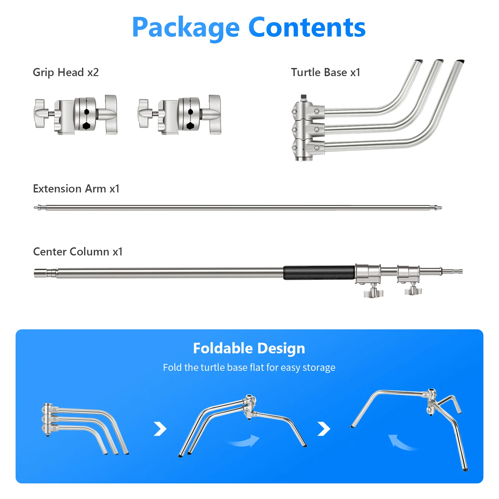 Brat metalic multi-functional Neewer, 320 cm [8]