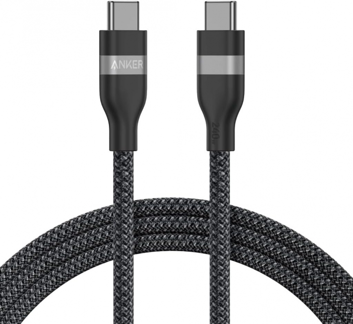 Cablu Anker USB-C la USB-C, 0.9m, 240W, Negru [1]