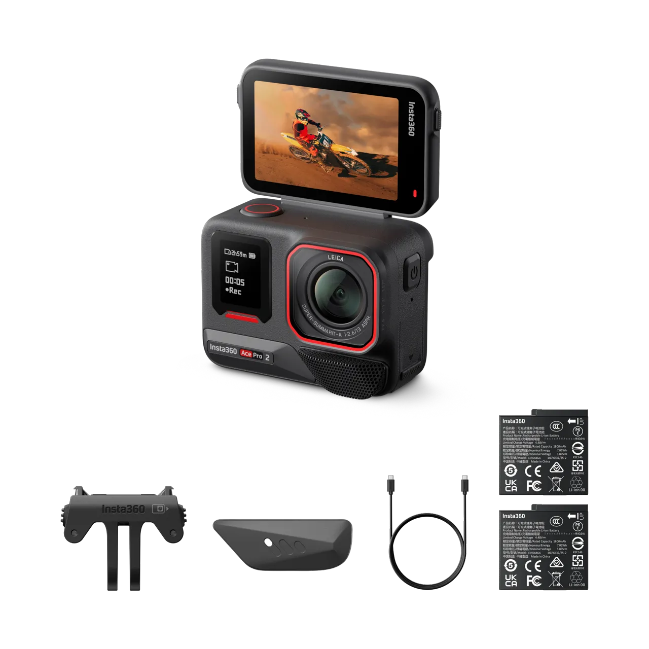 Camera video sport Insta360 Ace Pro 2 Dual-Battery, 8K, Negru [3]