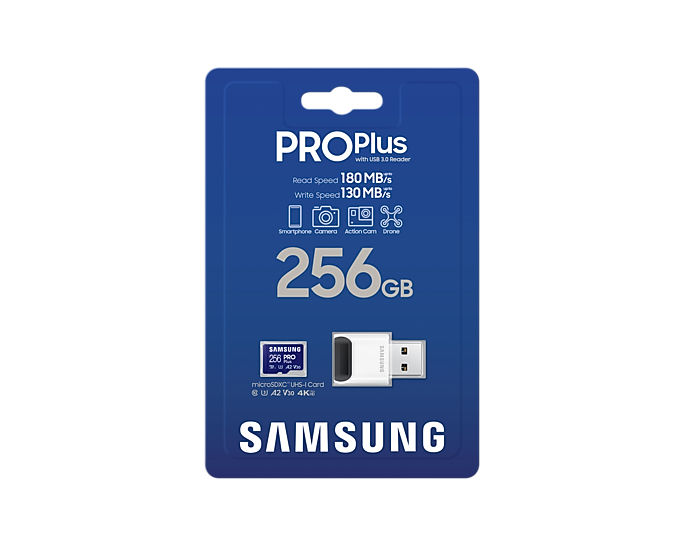Card de memorie microSD SAMSUNG PRO Plus, 256 GB + cititor [5]