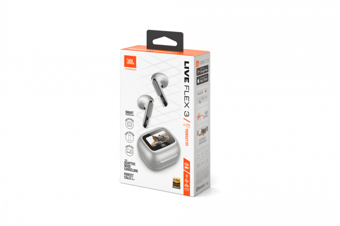 Casti In-Ear JBL Live Flex 3, Argintiu [12]