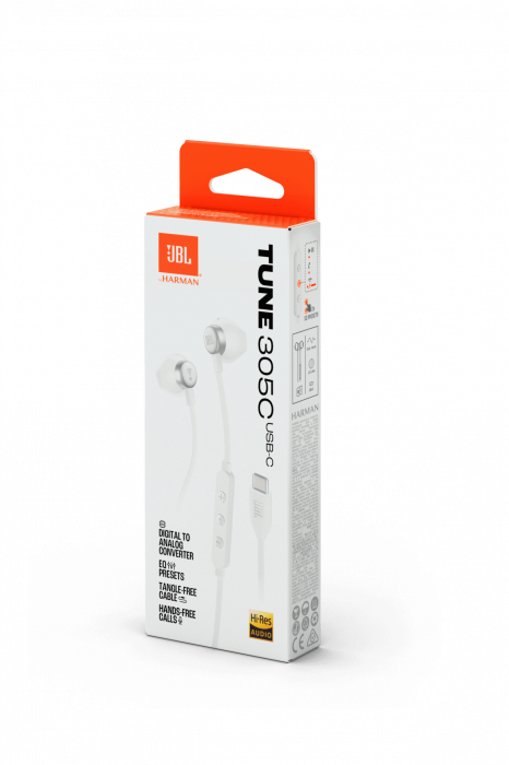 Casti In-Ear JBL Tune 305C, Alb [7]