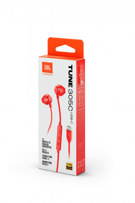 Casti In-Ear JBL Tune 305C, Rosu [7]