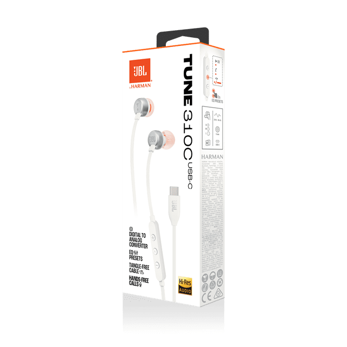 Casti In-Ear JBL Tune 310C, Alb [8]