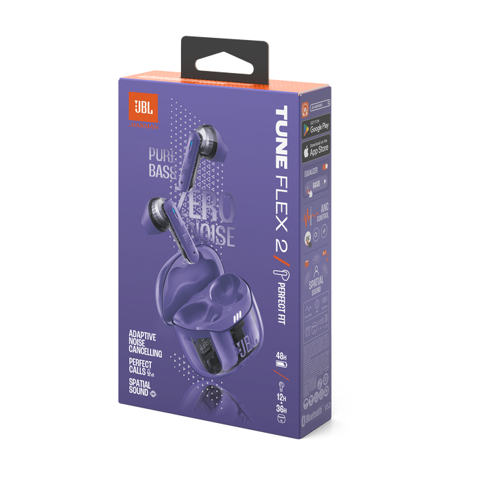 Casti In-Ear JBL Tune Flex 2 Ghost Edition, Violet transparent [10]
