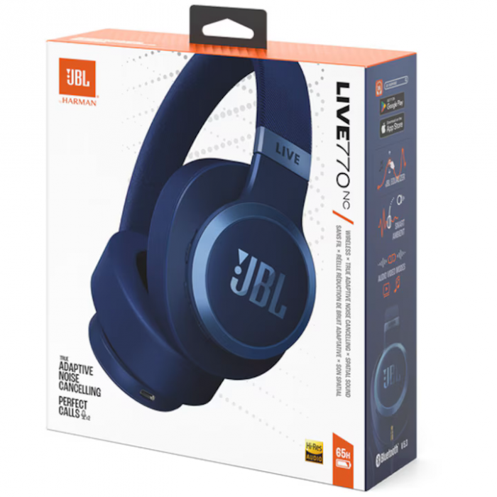 Casti Over-Ear JBL Live 770NC, Albastru [11]