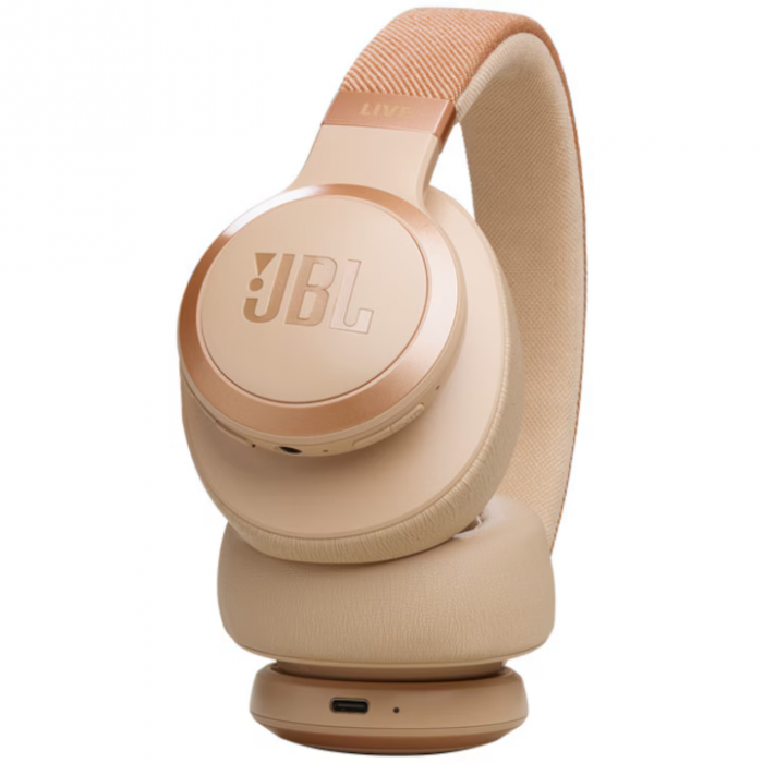 Casti Over-Ear JBL Live 770NC, Bej [2]