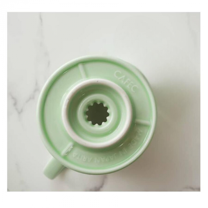 Dripper CAFEC Arita Cone Flower, 4 cesti, Verde [2]
