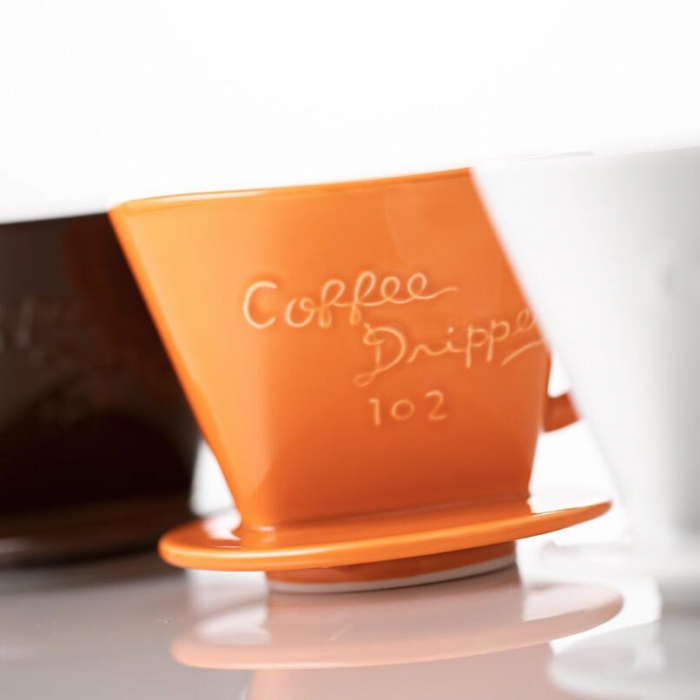 Dripper CAFEC Arita Trapezoid, Portelan, 3-5 cesti, Portocaliu [2]