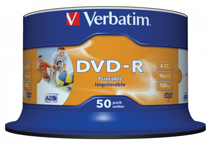 DVD-R printabil VERBATIM, 16x, 4.7GB, 50 buc [2]