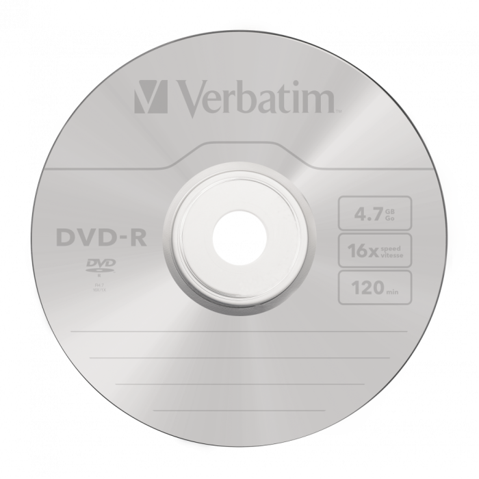 DVD-R VERBATIM, 16x, 4.7GB, Matt Silver, 25 buc [3]