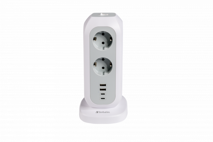 Extensie multi-plug EU Verbatim EUPT-01, 11 prize AC, 2 x USB-C, 2 x USB-A [3]