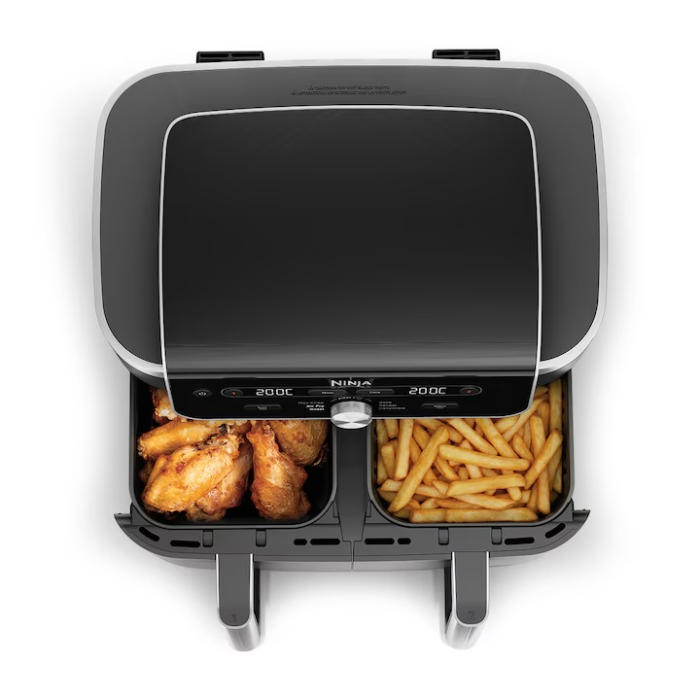 Friteuza dubla cu aer cald Ninja Airfryer DualZone DZ901EU, Gri [3]