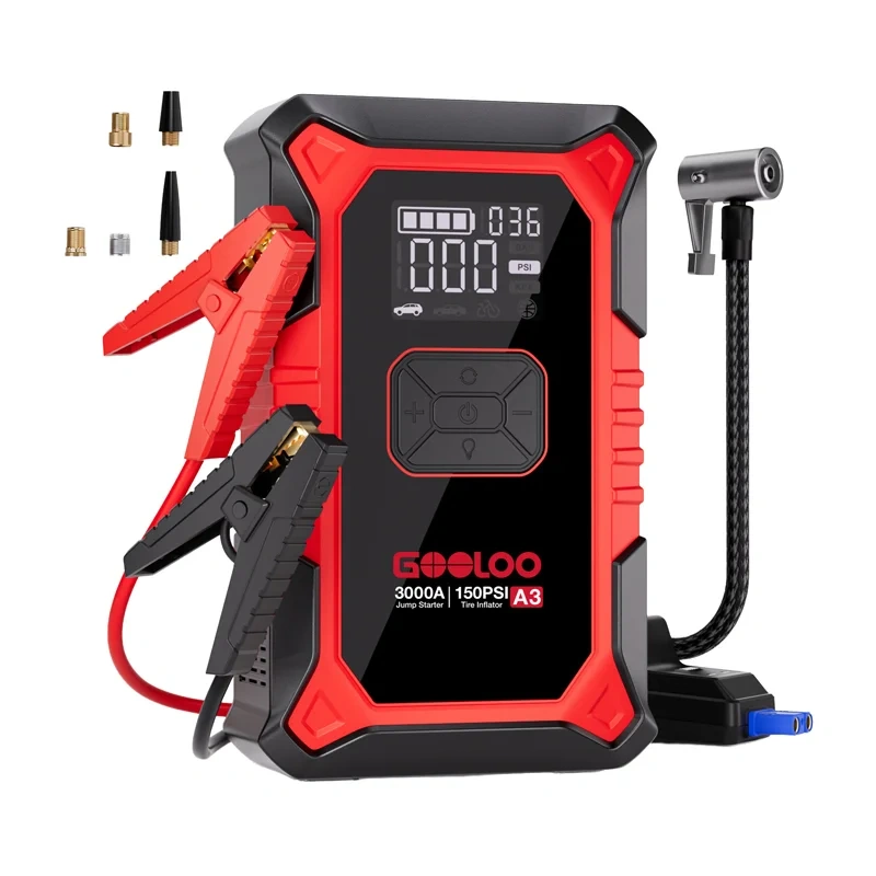 GOOLOO A3 - Dispozitiv de pornire 2-in-1 cu compresor [2]