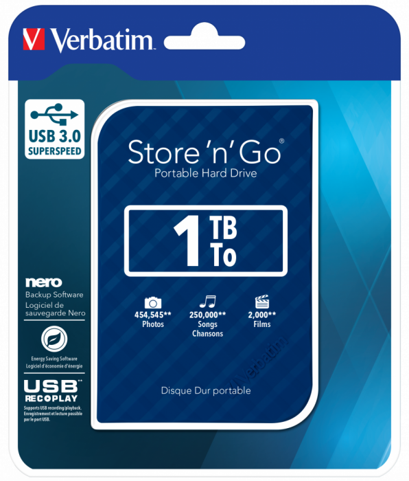 Hard Disk portabil Verbatim Store 'n' Go 1TB Albastru [4]