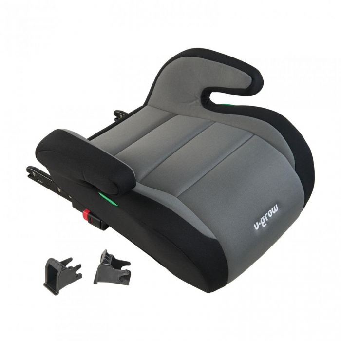 Inaltator auto U-GROW, R129, ISOFIX, 15-36 kg, 125-150 cm, Gri / Negru [3]