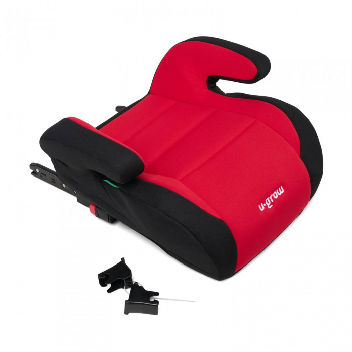 Inaltator auto U-GROW, R129, ISOFIX, 15-36 kg, 125-150 cm, Rosu / Negru [4]
