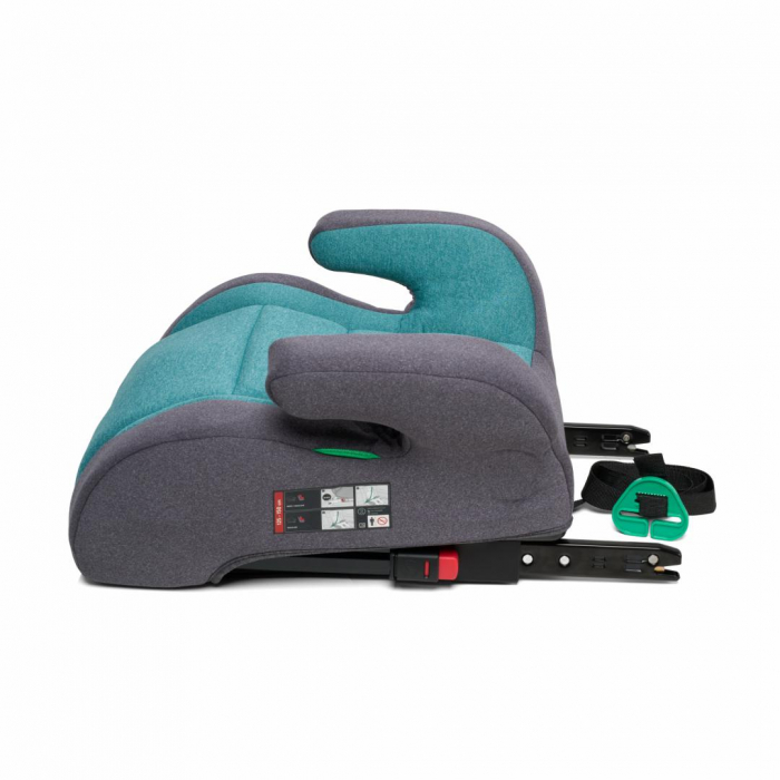 Inaltator auto U-GROW, R129, ISOFIX, 15-36 kg, 125-150 cm, Verde / Gri [2]