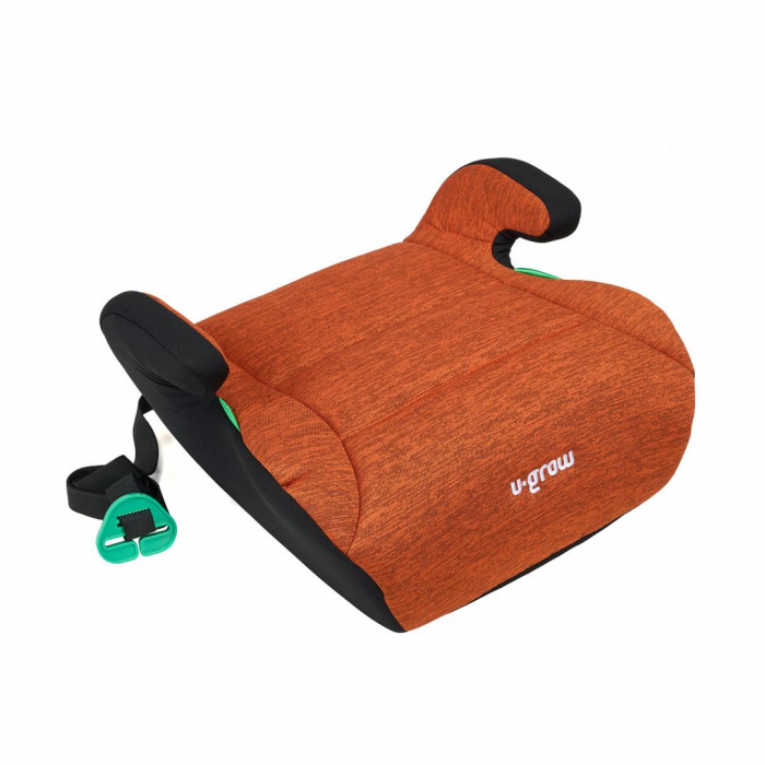 Inaltator auto U-GROW, R129, fara ISOFIX, 15-36 kg, 125-150 cm, Negru / Caramiziu [5]