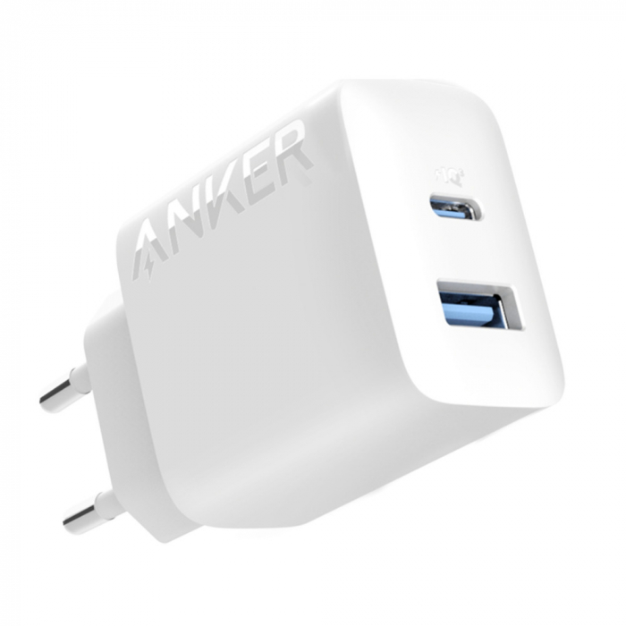 Incarcator retea Anker 312, 20W, USB-C USB-A, Alb [1]