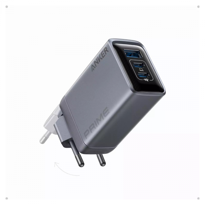 Incarcator retea Anker Prime GaN PPS, 100W, USB-C, USB-A, Gri [1]