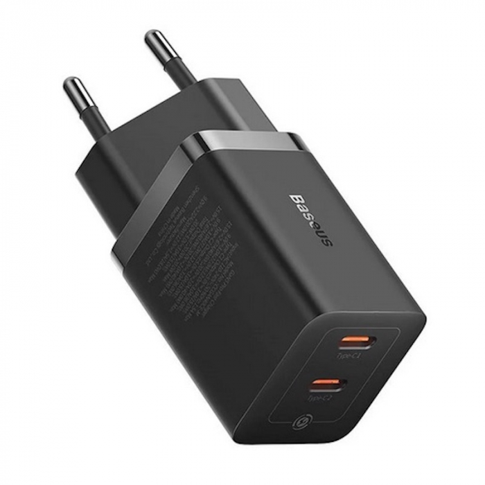 Incarcator retea Baseus GaN5 Pro, 2x USB-C, 40W, Negru [1]