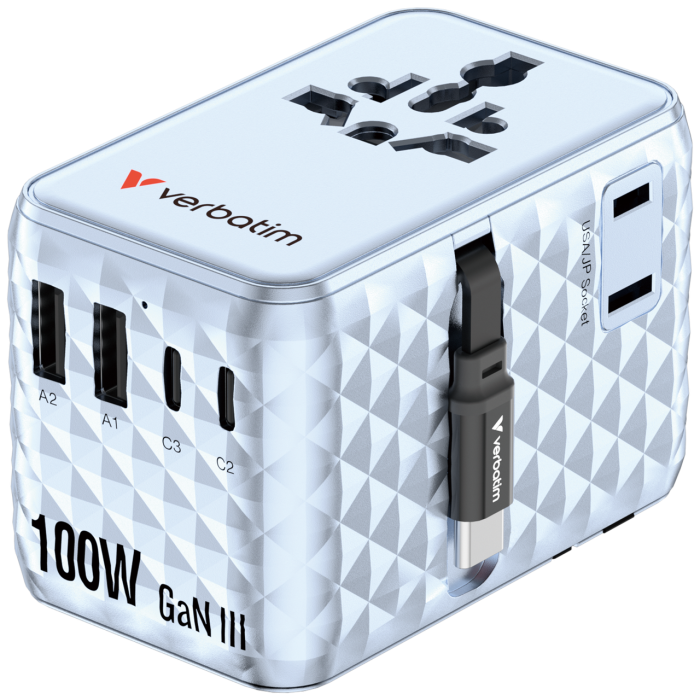 Incarcator Verbatim Charge 'n' Travel 100W, GaN III, Albastru [2]