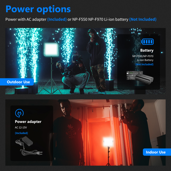 Kit lumini studio RGB Neewer 660PRO 2x lampi LED RGB [7]