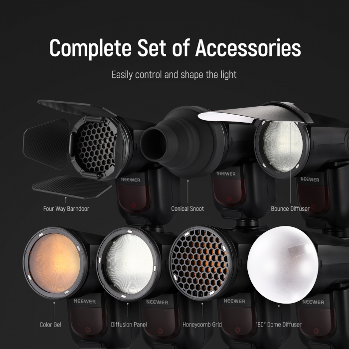 Kit accesorii magnetice pentru blit cu cap rotund Neewer Z1 [2]