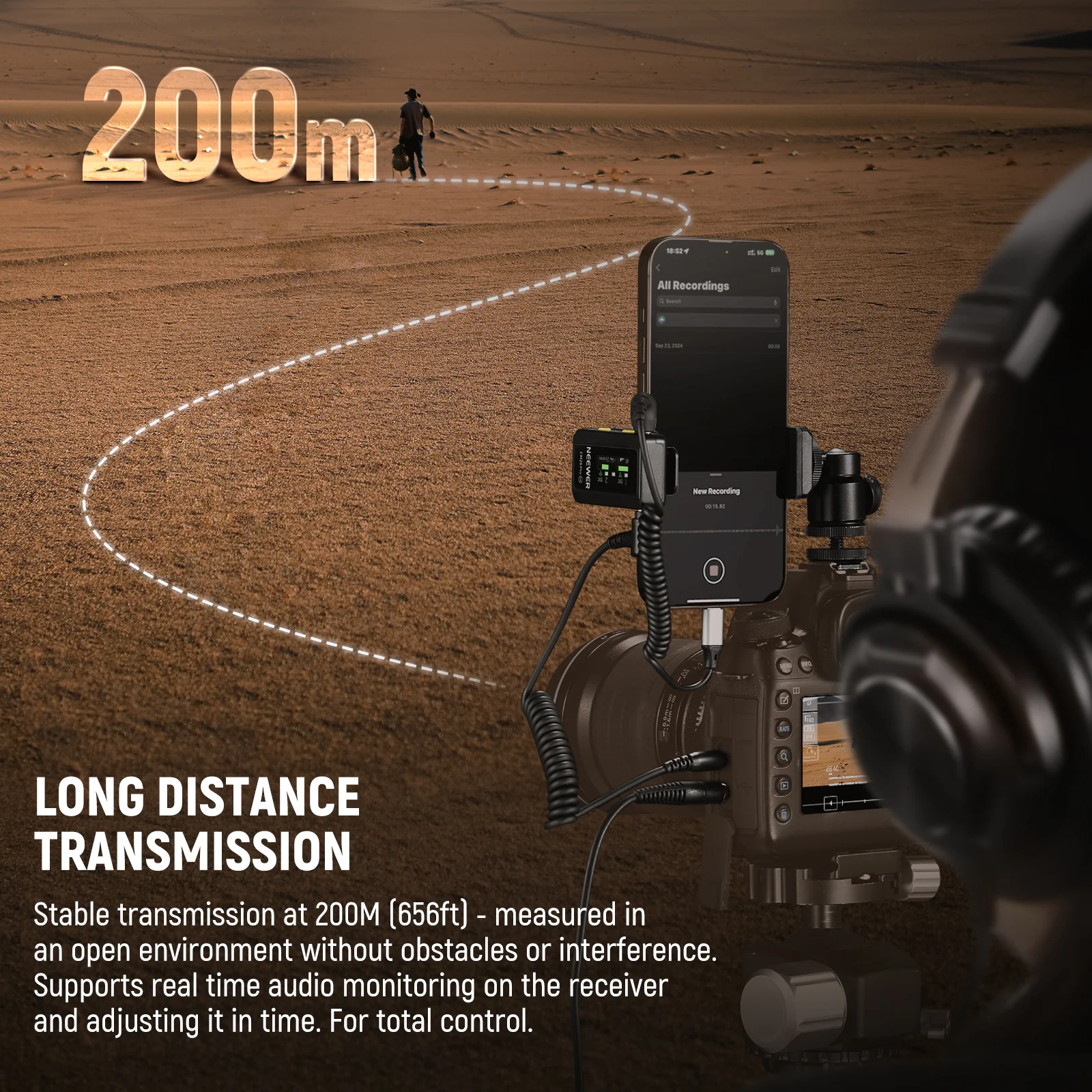 Kit lavaliere wireless Neewer CM28 PRO 2TX-1RX [8]