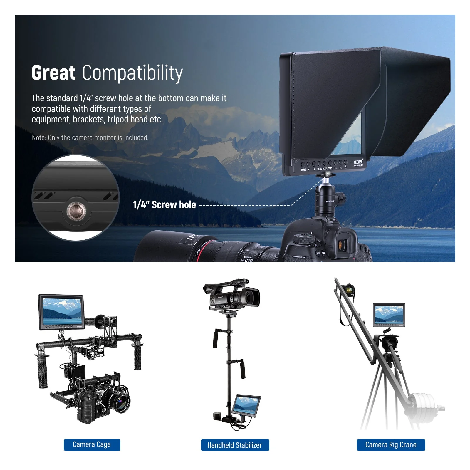 Kit monitor Neewer F100 [9]