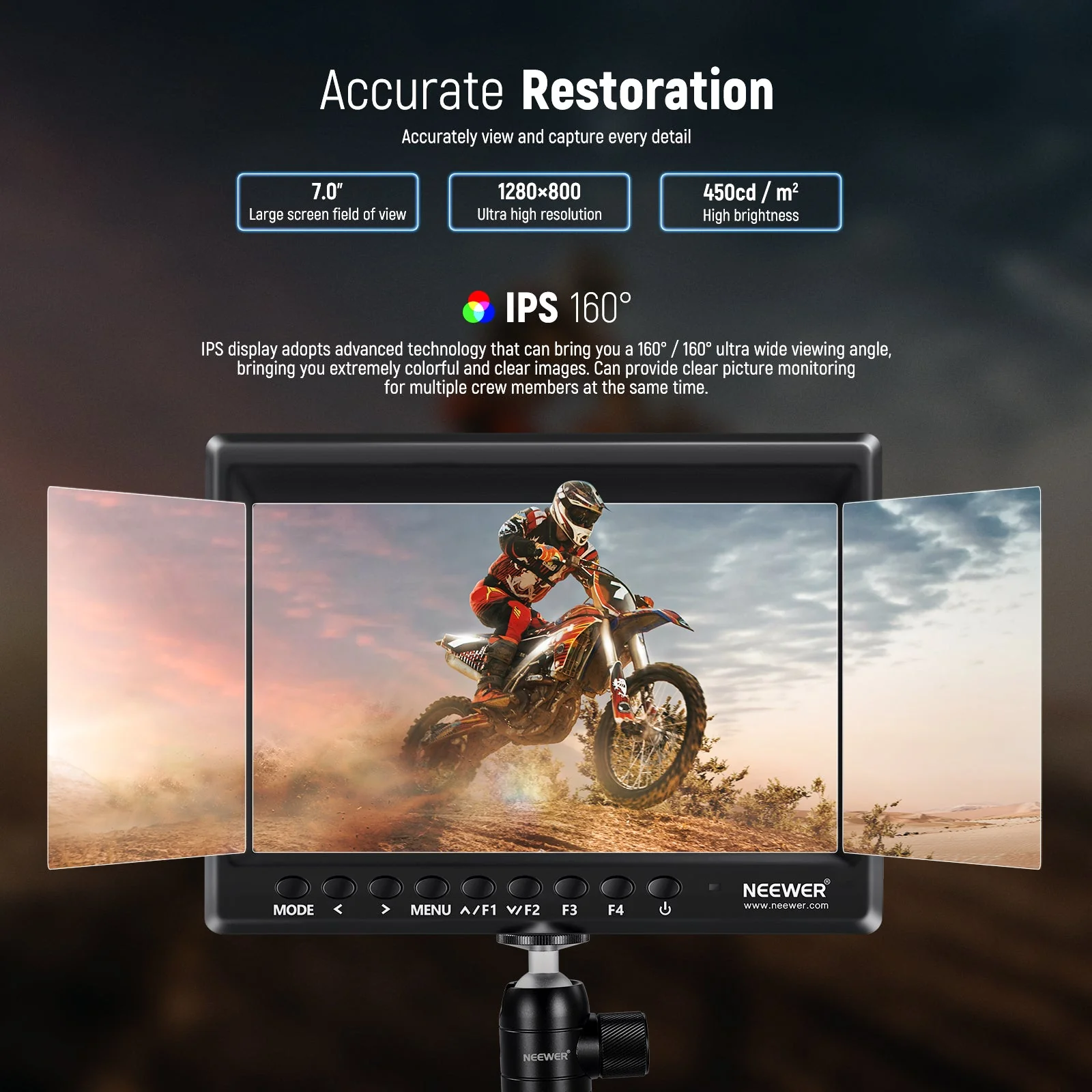 Kit monitor Neewer F100 [3]