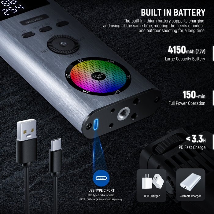 Lampa video LED RBG tub Neewer BH30S [8]