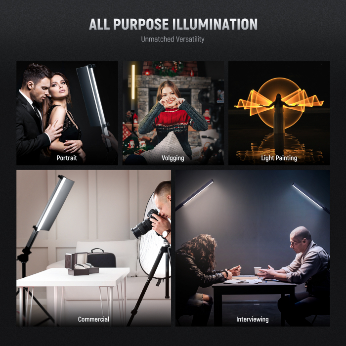 Lampa video LED Bi-color Neewer CL124 Pro 16W [8]