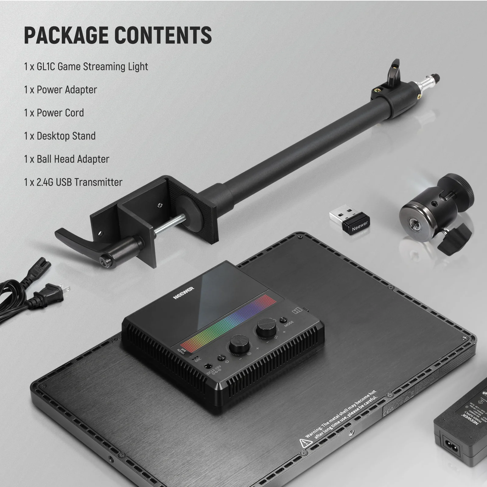 Lampa video LED RGB Neewer GL1C 48W [9]
