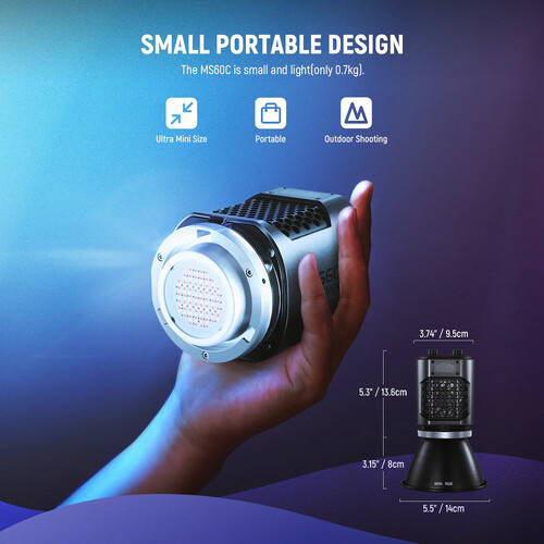 Lampa video LED RGB Neewer MS60C 65W [3]