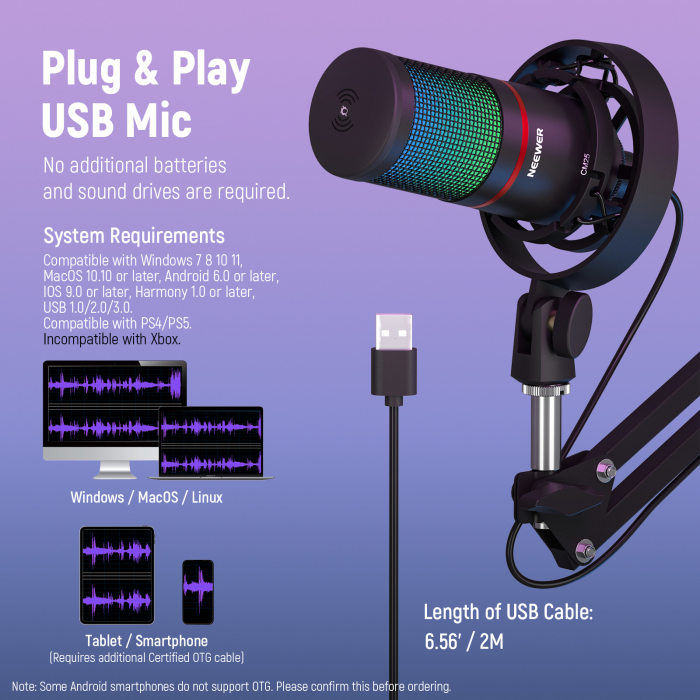 Microfon gaming RGB Neewer CM25 [6]