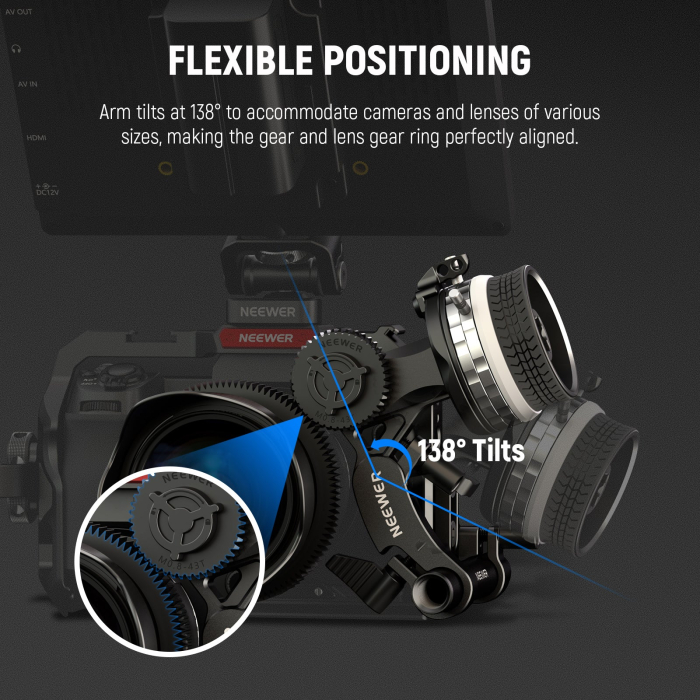 Mini Follow focus Neewer PG001 cu opritoare A-B [6]