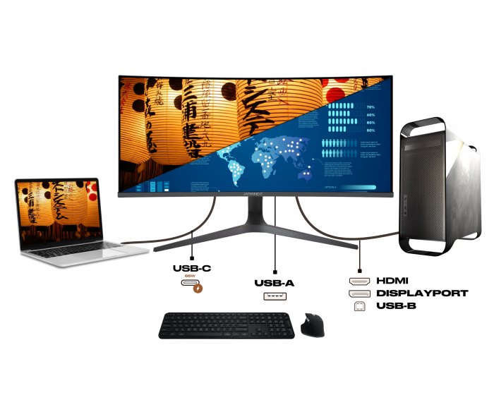 Monitor Gaming LED Curbat JAPANNEXT JN-IPS340UWQHD60C, 34", UWQHD, 60Hz [3]