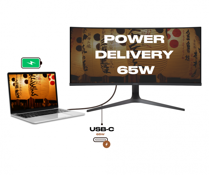 Monitor Gaming LED Curbat JAPANNEXT JN-IPS340UWQHD60C, 34", UWQHD, 60Hz [4]