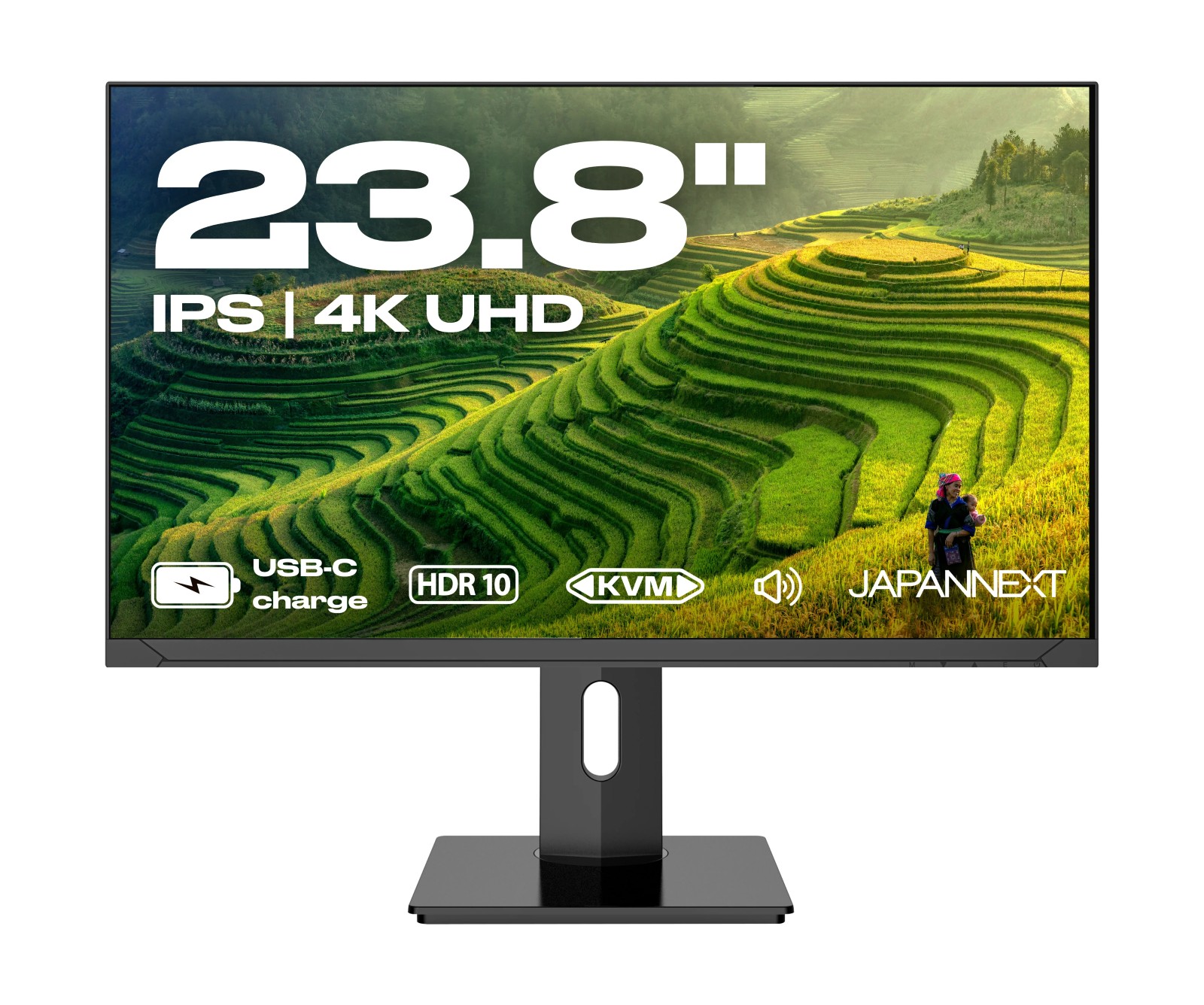 Monitor LED JAPANNEXT JN-IPS2380UHDR-C65W-HSP, 23.8", UHD, 60Hz [2]