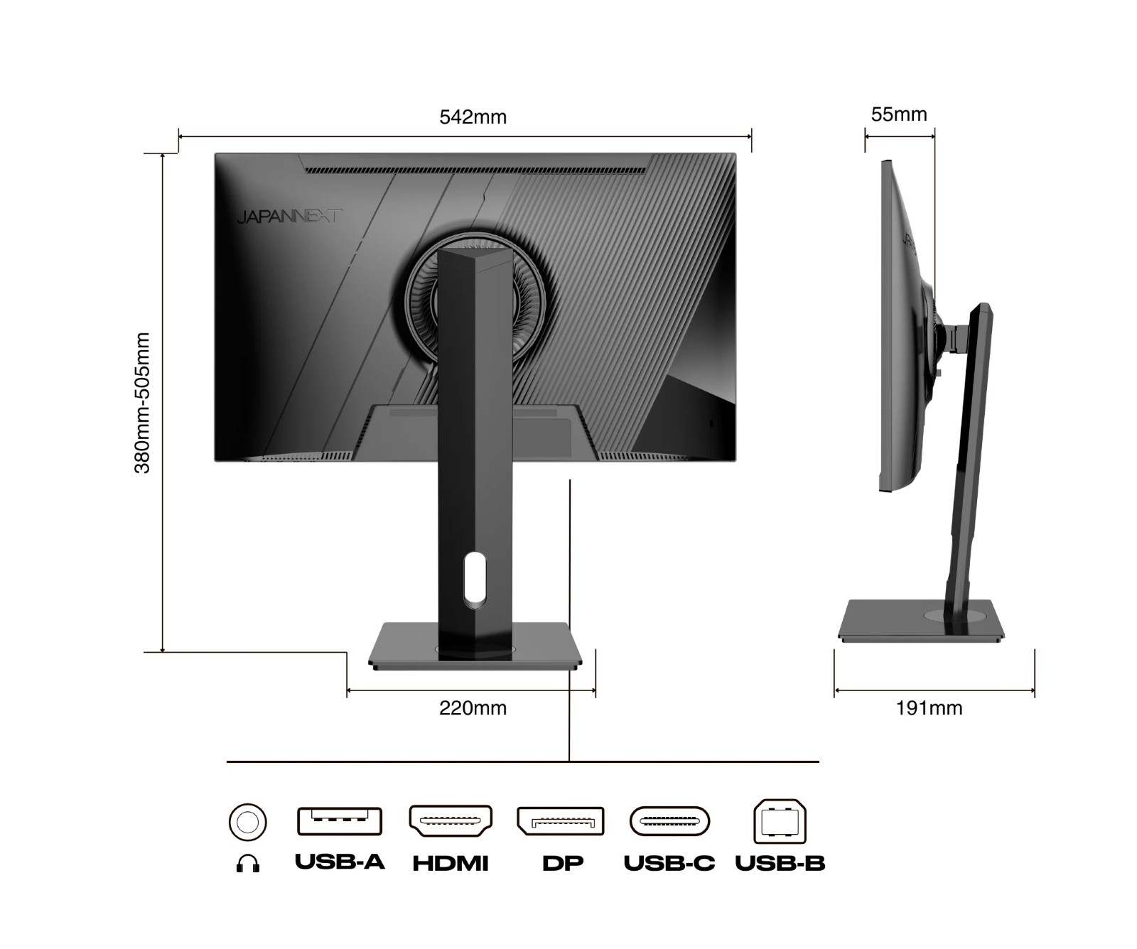 Monitor LED JAPANNEXT JN-IPS2380UHDR-C65W-HSP, 23.8", UHD, 60Hz [3]