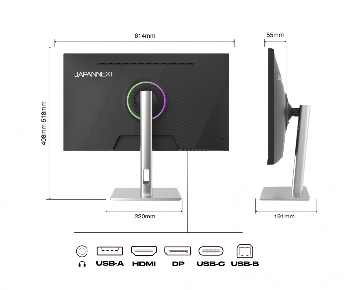 Monitor LED JAPANNEXT JN-IPS275K-HSPC9, 27", 5K, 60Hz [8]